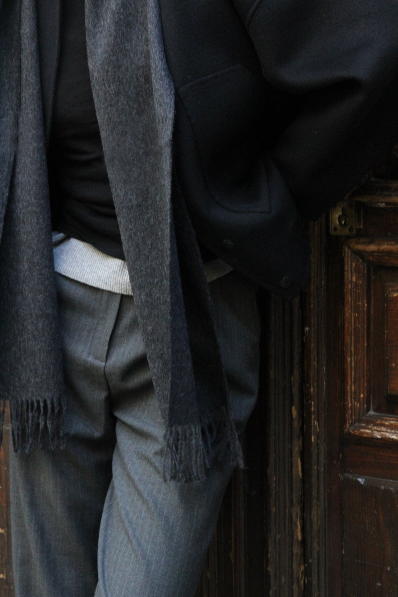 Bufanda 100% Baby Alpaca Gris