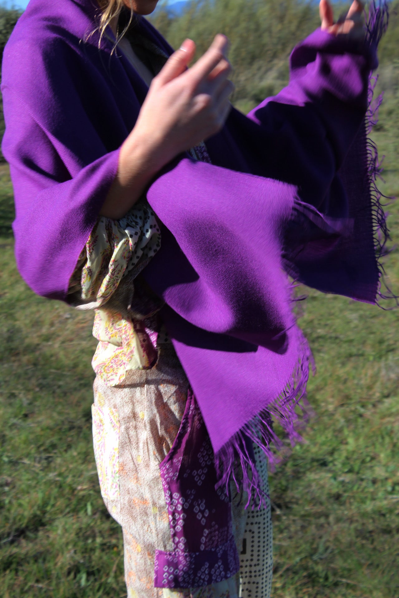 Chal 100% Baby Alpaca Morado
